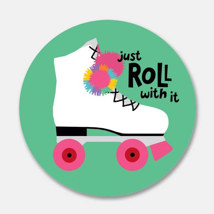 Pegatina de vinilo de patines de cuatro ruedas estilo retro para venta al por mayor de Rock Scissor Paper