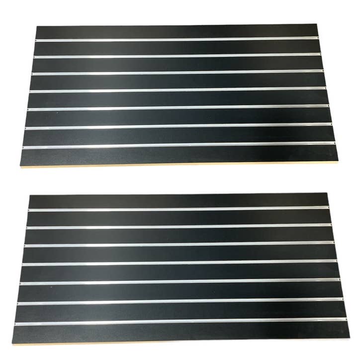 Only Hangers - Wholesale Retailer Display Stand/Case - 2' x 4' Black Slatwall Panels (Set of 2)1