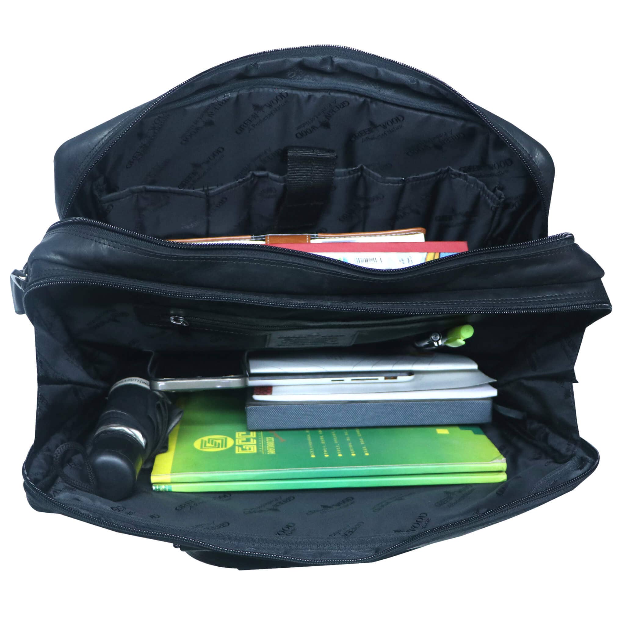 Greenwood – Mala para portátil - Unissexo por atacado – Saco para computador portátil senhora pasta castanha homem XL23