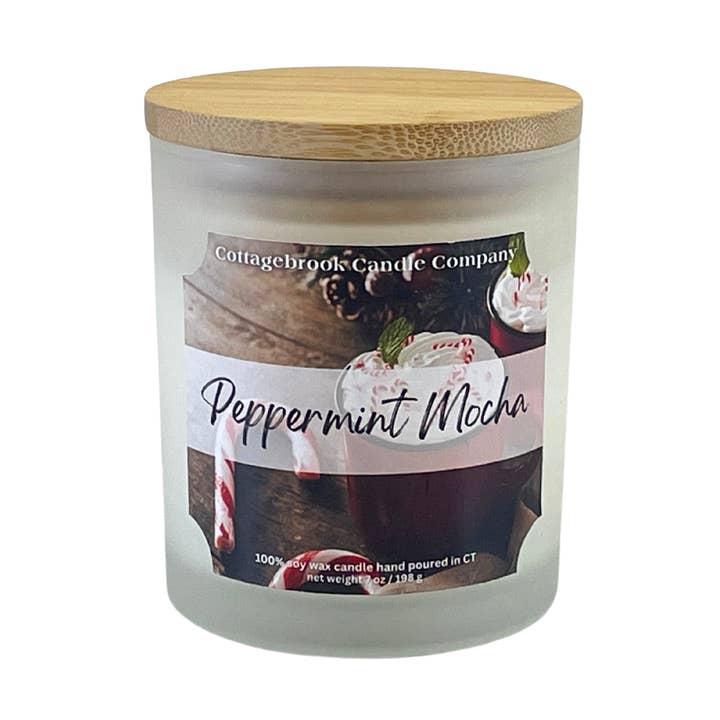 Peppermint Mocha Soy Candle for wholesale by Cottagebrook Candle Company