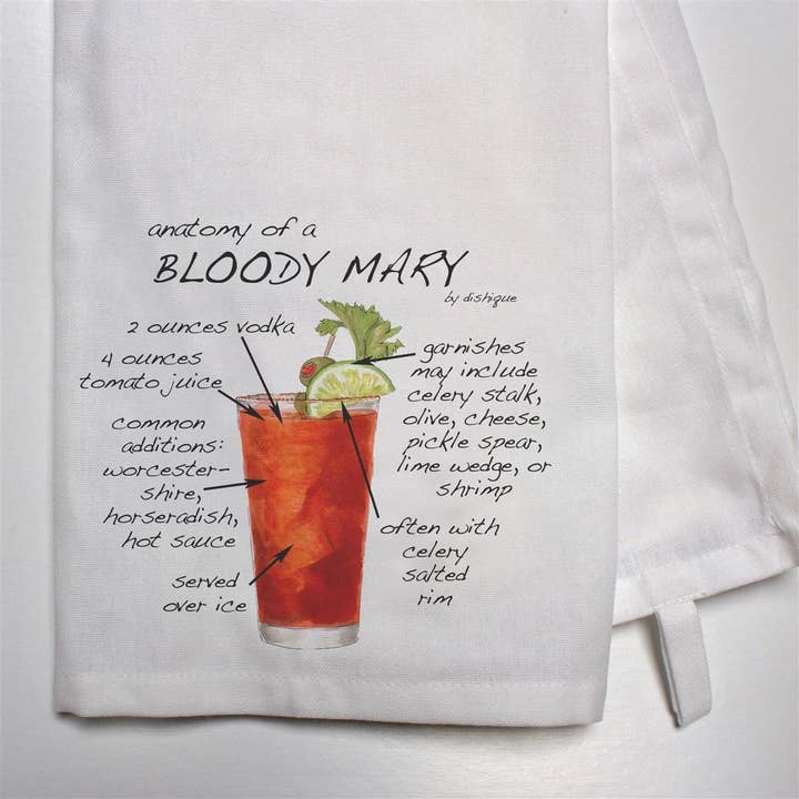 Bloody Mary Anatomy Bar Towel for wholesale by Dishique