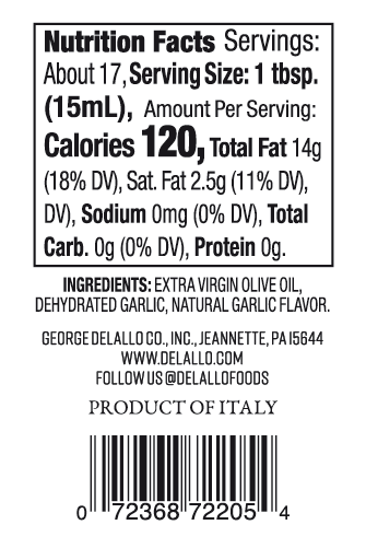 Delallo - Vente Huile d'olive - Huile d'olive à l'ail (250 ml)3