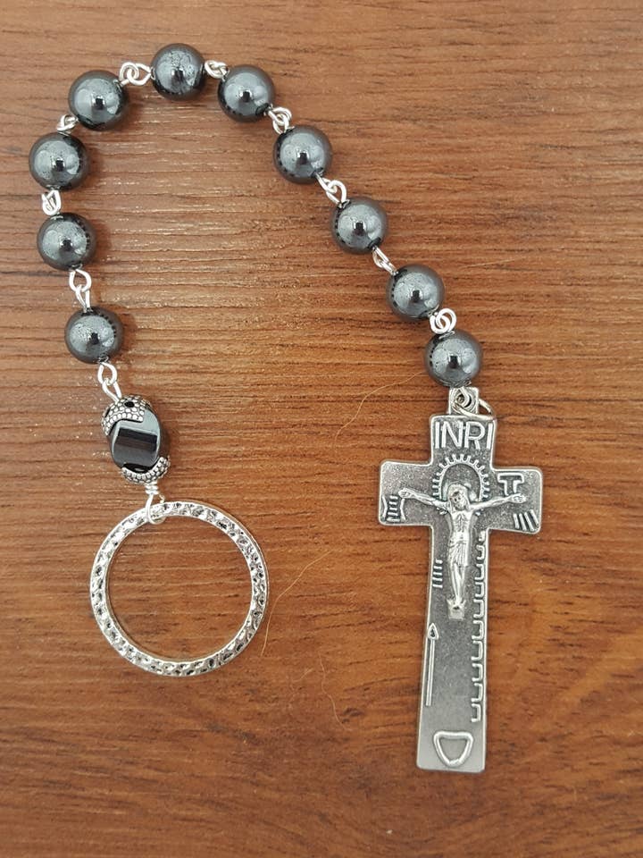 Hematite Penal Rosary for wholesale by MG Rosary