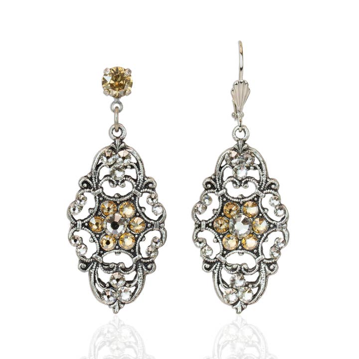 Anne Koplik Designs, Inc. - Vendita all'ingrosso Orecchini pendenti - Orecchini Nina Crystal Golden Shadow