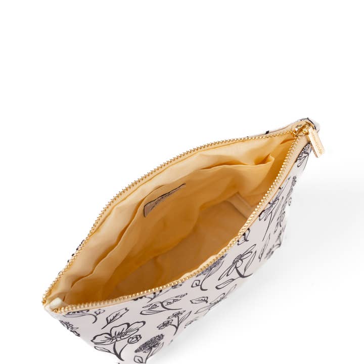 Elyse Breanne Design – wholesale Pouch – Women’s – Ivory Pressed Floral Carry-All Pouch2