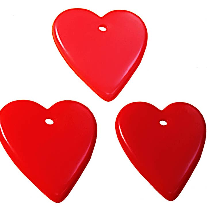 15 Gram Red Heart Balloon Weights - 50 per bag for wholesale by Control Balloon Products