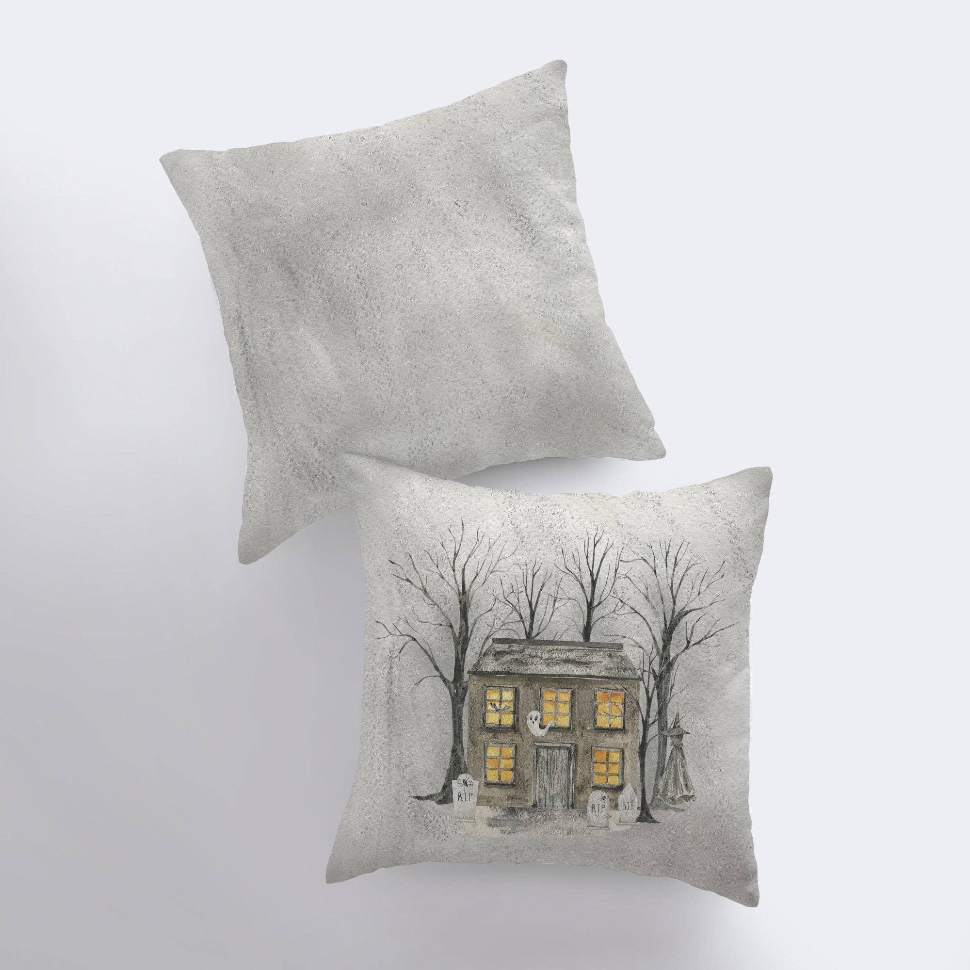 UniikPillows - Wholesale Decoratief kussen - Spookachtig Halloween-huis met grafkussen | herfstdecor | Halloween-kussens | Halloween-decor | Herfstkussens | Schattige sierkussens3
