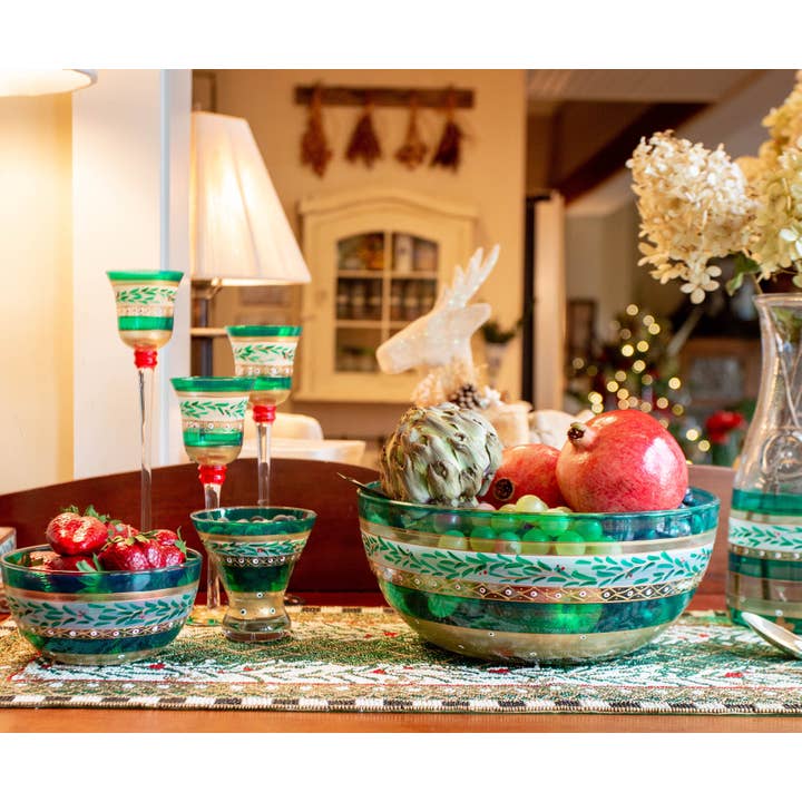 Golden Hill Studio – Großhandel Dekorative Platte/Teller/Schüssel – Marokkanische Mosaik-Girlande Weihnachten 27,9