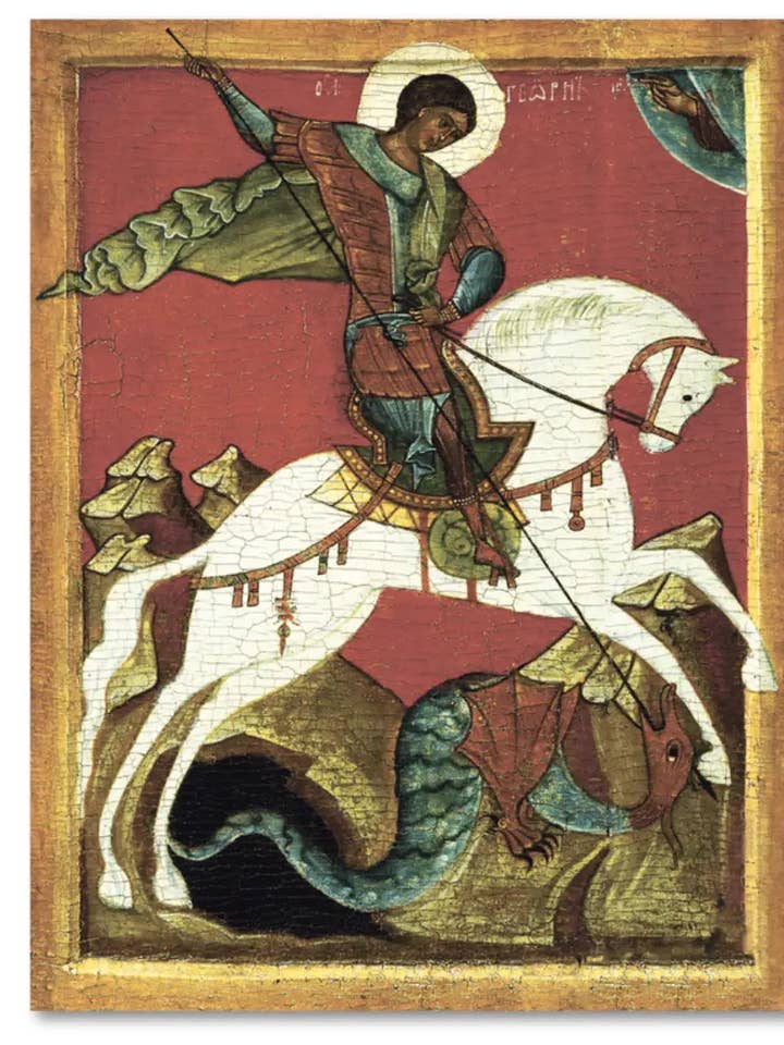 Orthodoxe Ikone des Heiligen Georg des Siegreichen – Das Wunder des Drachens für den Großhandel von Iconsofsaints