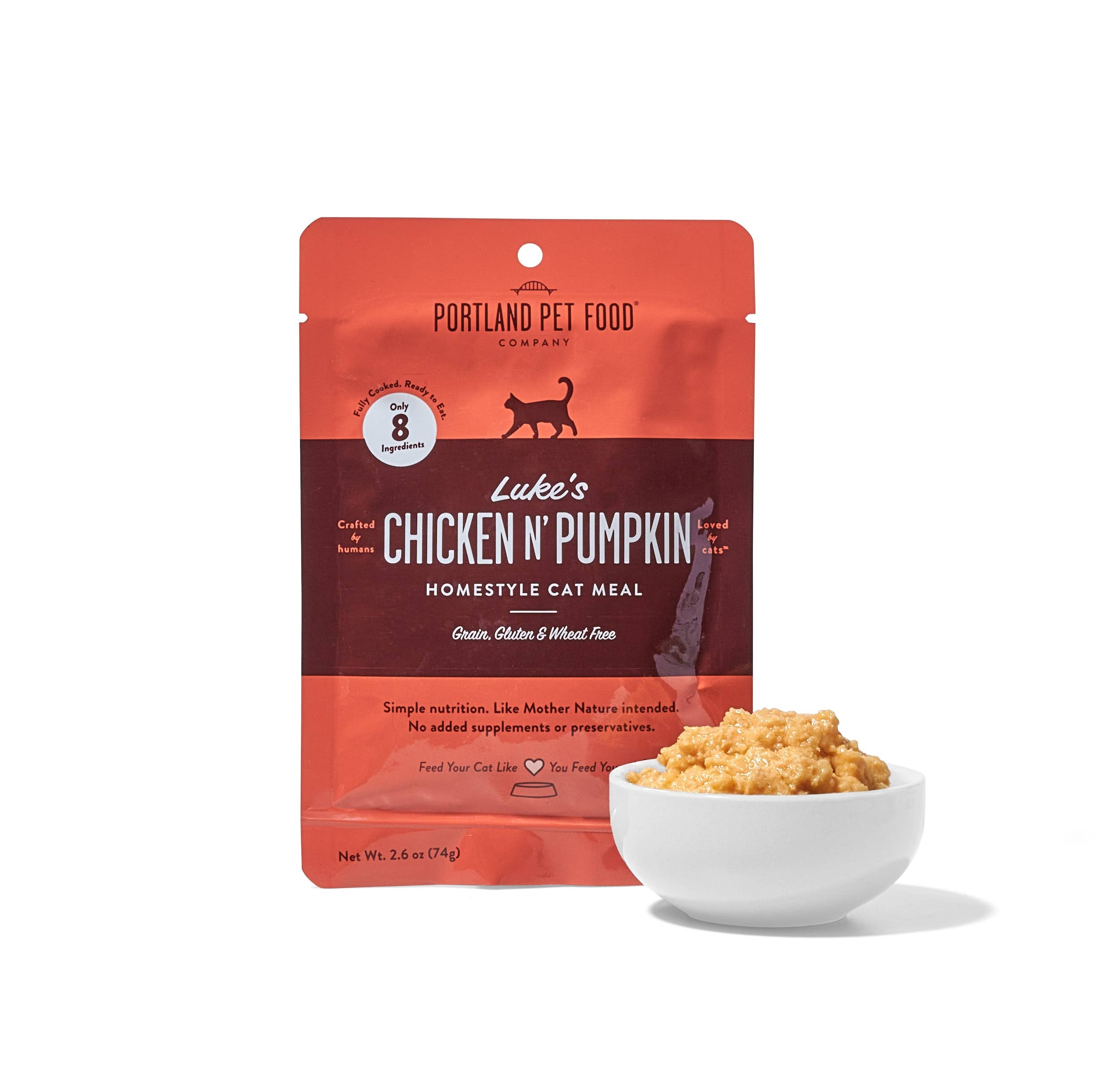 Portland Pet Food Company - Wholesale Pet Food - Cat - Luke's Chicken N' Pumpkin Human Grade Fresh Wet Food 6