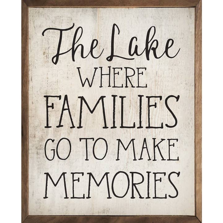 The Lake Where Families Go Whitewash for wholesale by Kendrick Home