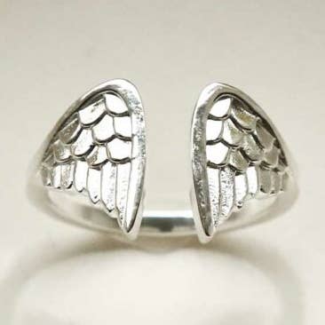 Sterling zilveren Angel Wings verstelbare ring voor wholesale door Martha Jackson