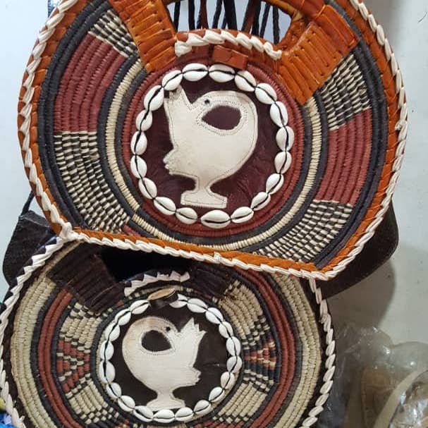 Elimicah - Wholesale Top Handle Bag - Women's - Flat Bottom/Round Top/Burkina Faso Purse/ Burkina Raffia Bag