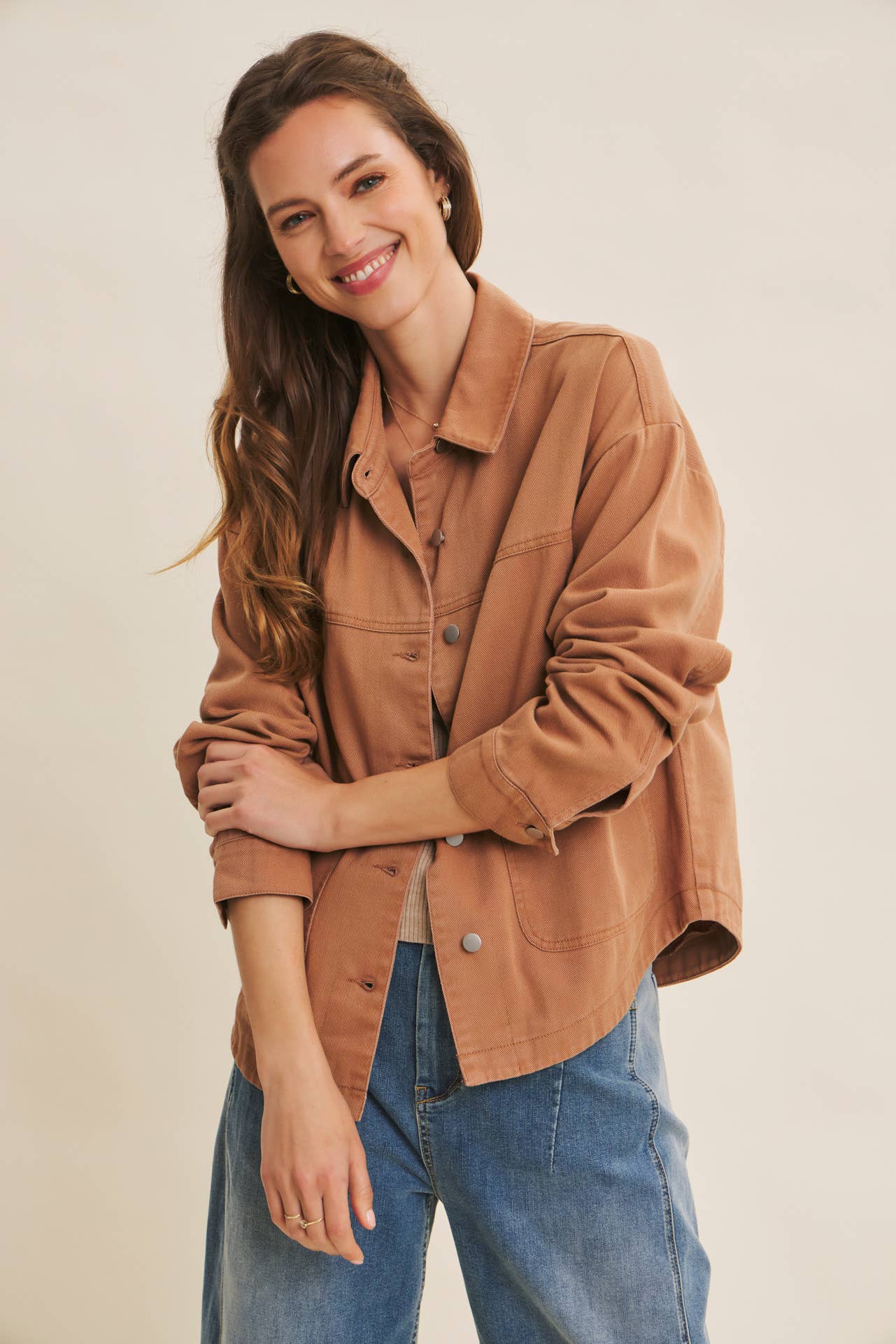 in february - Wholesale Jacket - Women's - ONE OF A KIND WASHED COTTON TWILL UTILITY OVERSIZED JACKET26