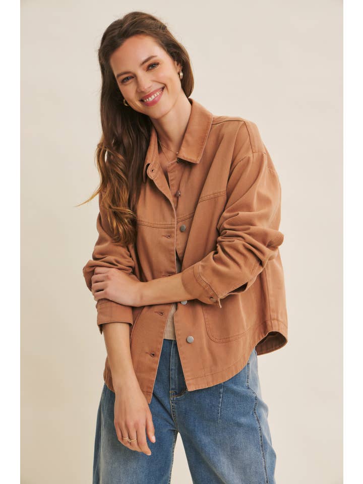 in february - Wholesale Jacket - Women's - ONE OF A KIND WASHED COTTON TWILL UTILITY OVERSIZED JACKET26