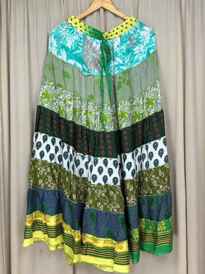 Recycle Sari Frill Pyjama Boho Yoga Pants Active Loungewear for wholesale by The Eastern Loom