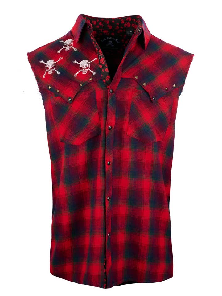 Ärmlös Master of Puppets VII Röd för wholesale av Rock Roll n Soul