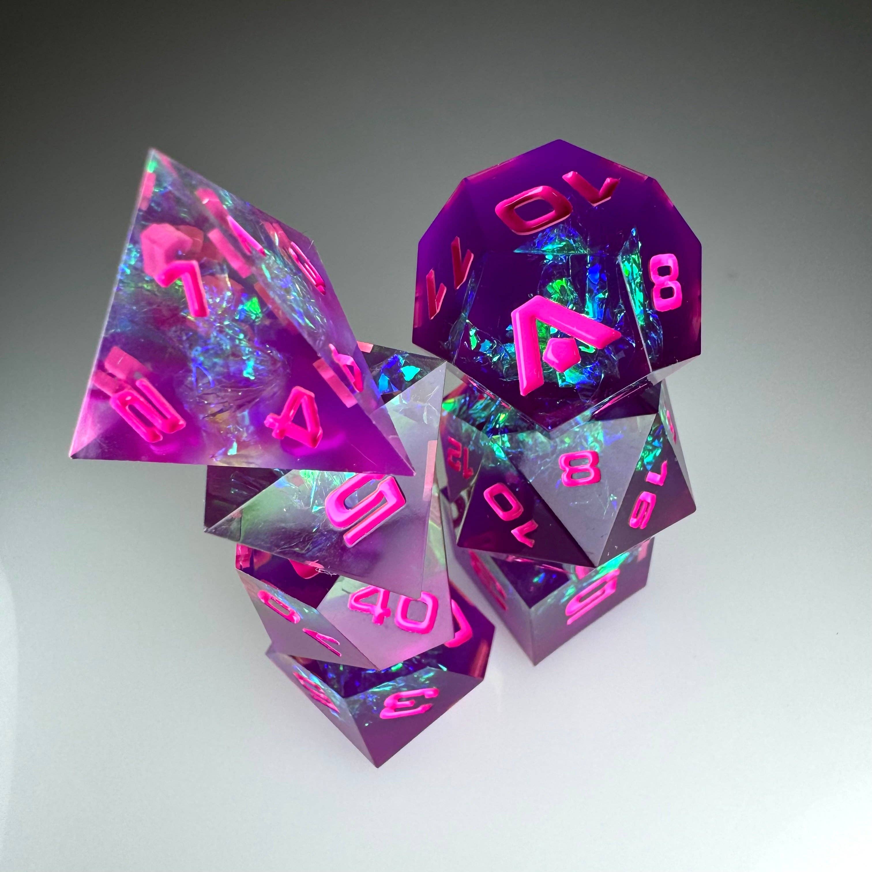 Aether Objects - Wholesale Dice - Spellwave 7-Piece Resin Dice Set9