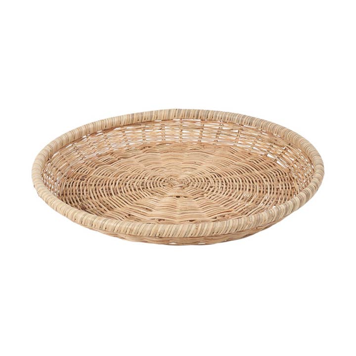 Runder Korbtablett aus natürlichem Rattan für den Großhandel von Red Hamper