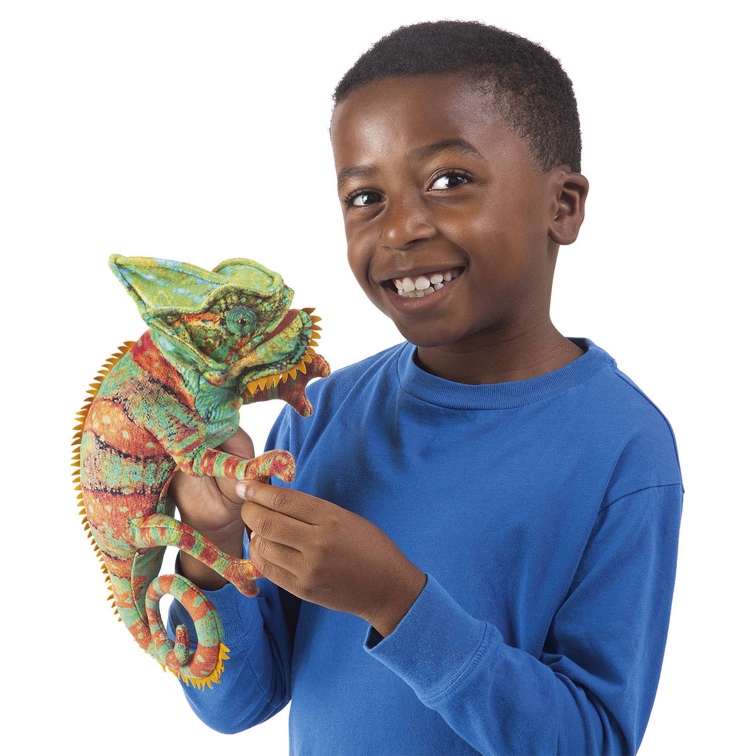 FOLKMANIS-PUPPETS - Vendita all'ingrosso Burattino - Bambini e neonati - Piccolo camaleonte Folkmanis® 3153 - burattino da mano2