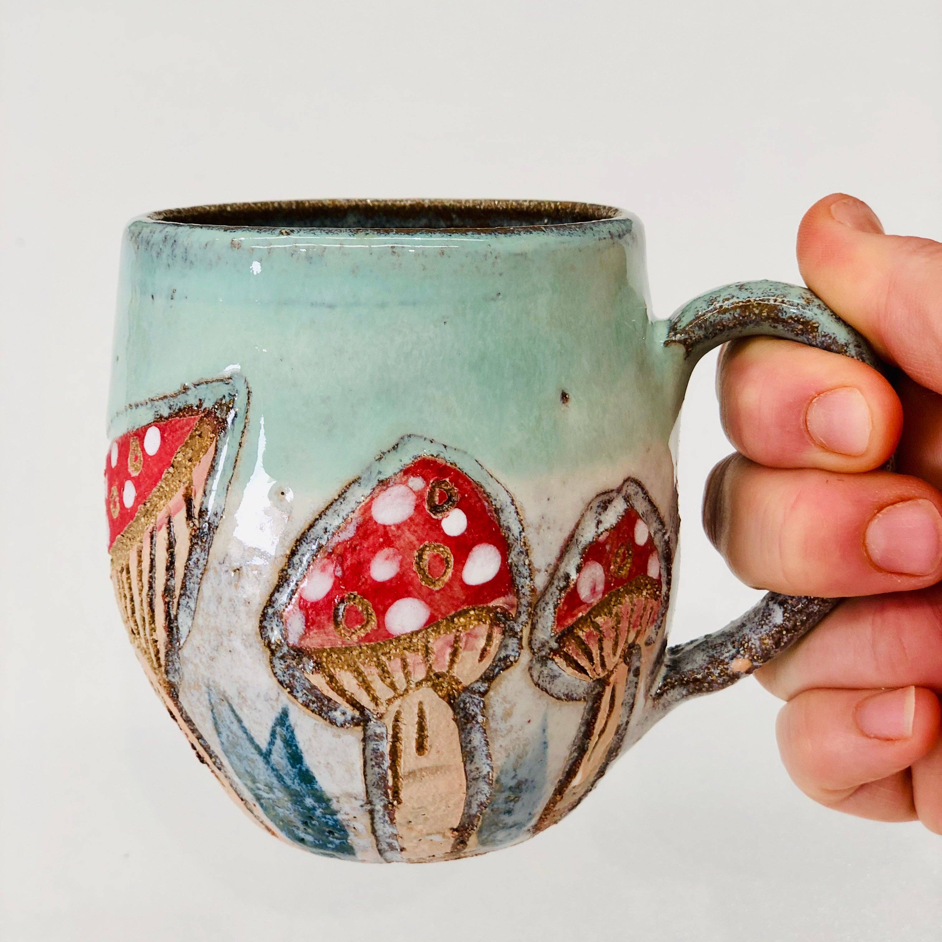 Carys Martin Ceramics - Wholesale Coffee Mug - Fairy Ring Mushie Cup6