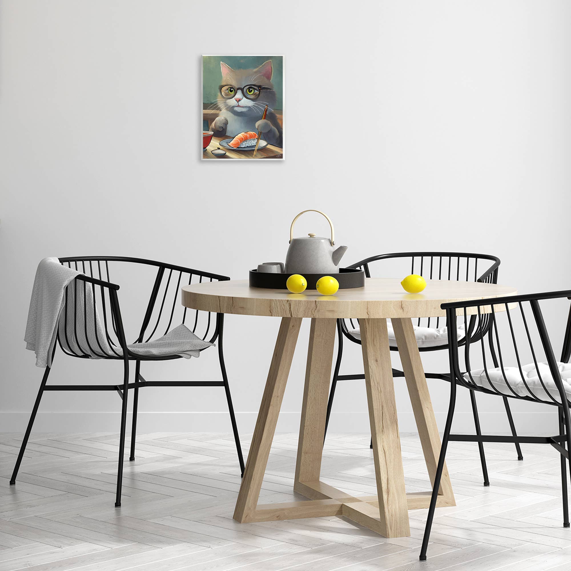 Stupell Industries - Wholesale Wall Decor - Kids & Baby - Cat Eating Sushi Wall Plaque Art6