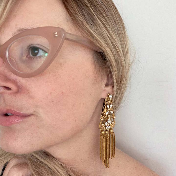 Guldtofs, Swarovski kristall örhängen | Gemma för wholesale av e.b. jewelry studio