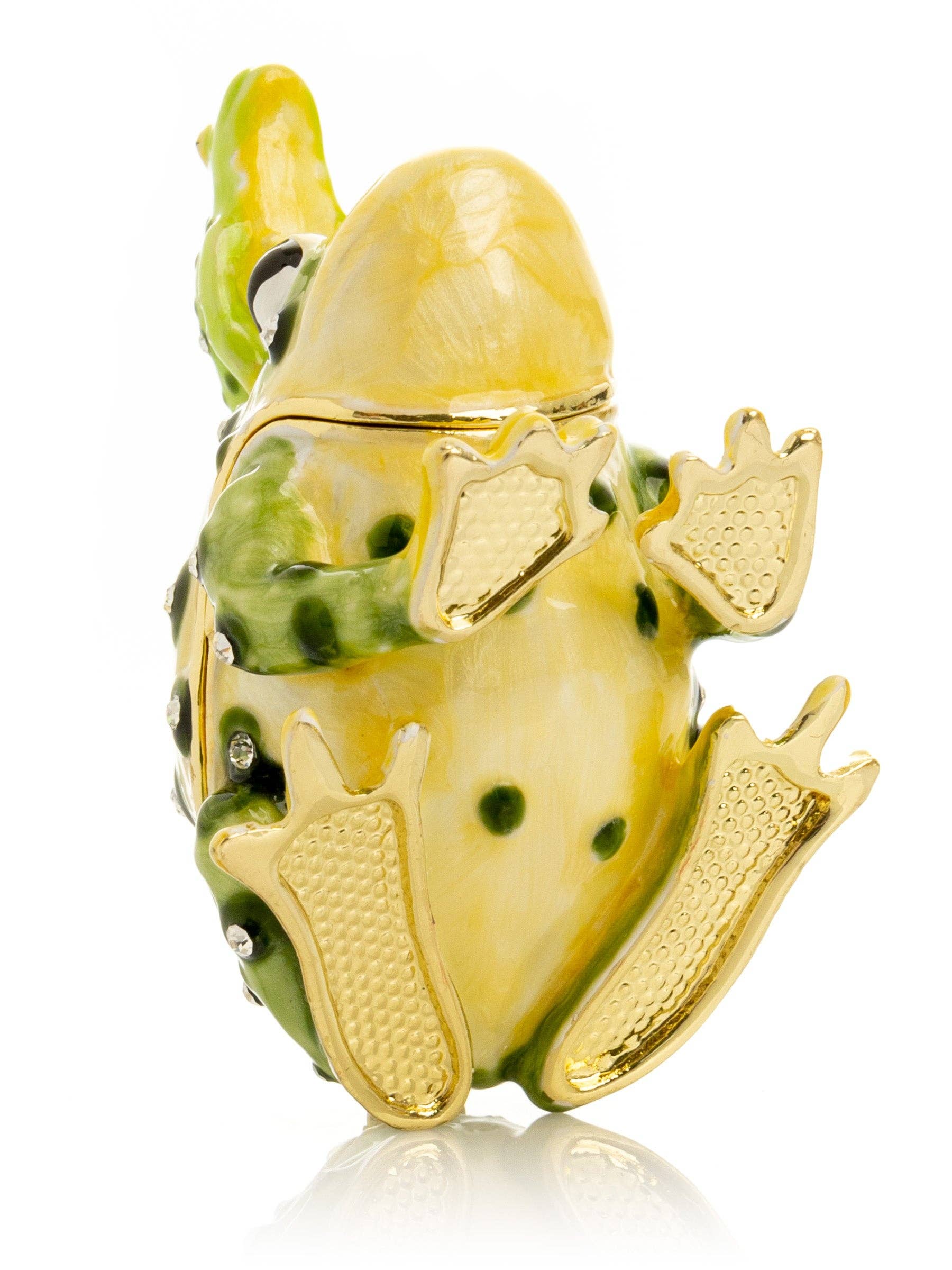 Keren Kopal – wholesale Decorative figurine – Black Spotted Toad Frog with a Baby Frog on the back14