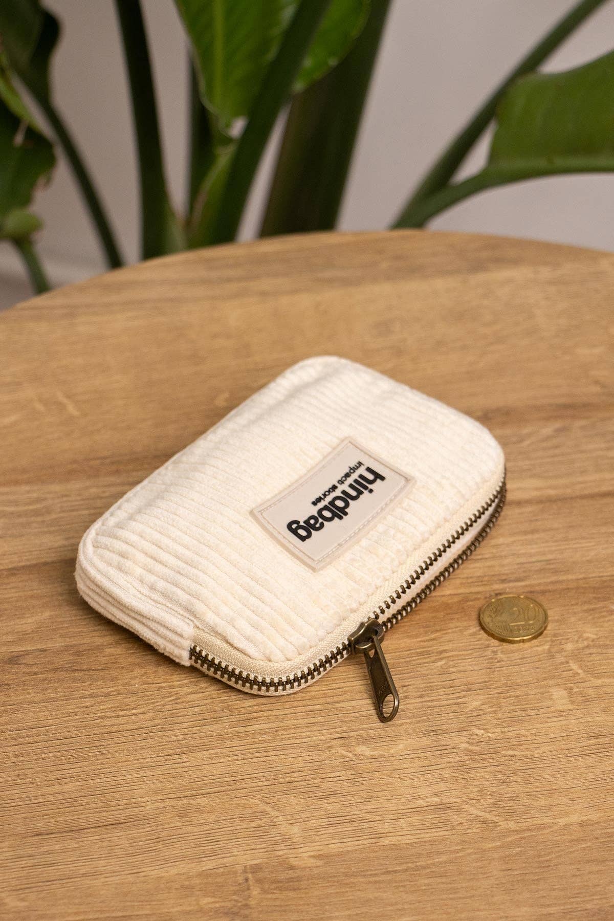 Hindbag - Wholesale Coin Purse - Women's - Lili Beige Corduroy Coin Purse
