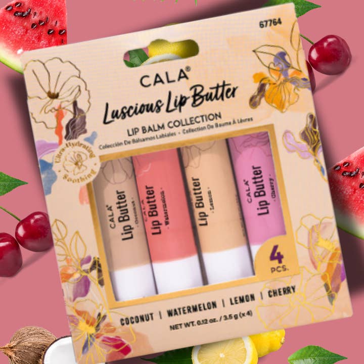 Best Beauty Group - Wholesale Lip Balm Set - CALA Luscious Lip Butter Lip Balm Collection (Pack of 4)