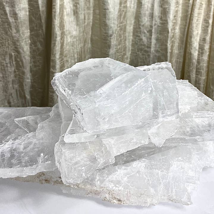 KayleeNYC - Wholesale Spiritual Stone/Crystal - 5 Lbs Natural Selenite Crystal Raw Nice Quality Healing