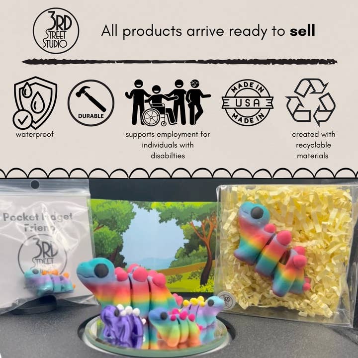 Third St. Studio - Wholesale Fidget Toy - Kids - Stegosaurus1