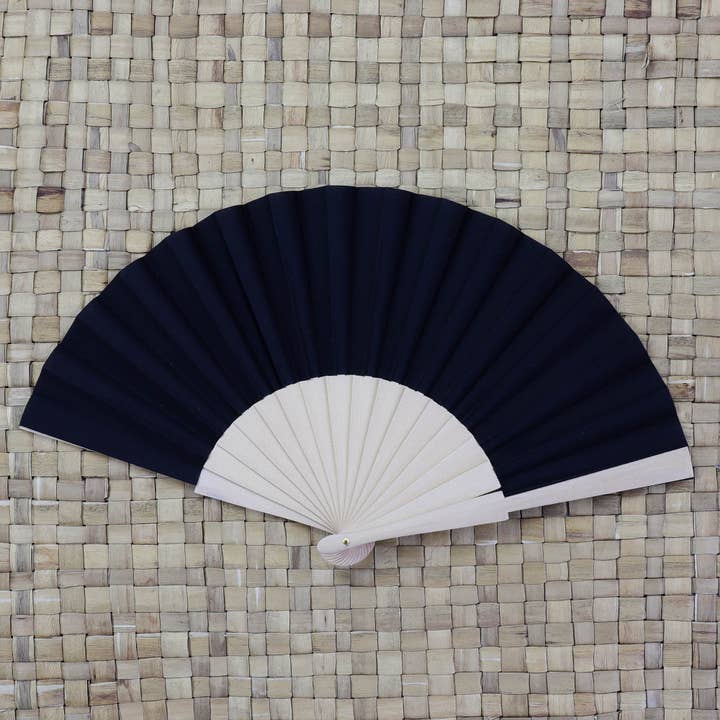 Tribal Trade GmbH - Wholesale Handheld Folding Fan - Wedel fan foldable fan hand fan black2