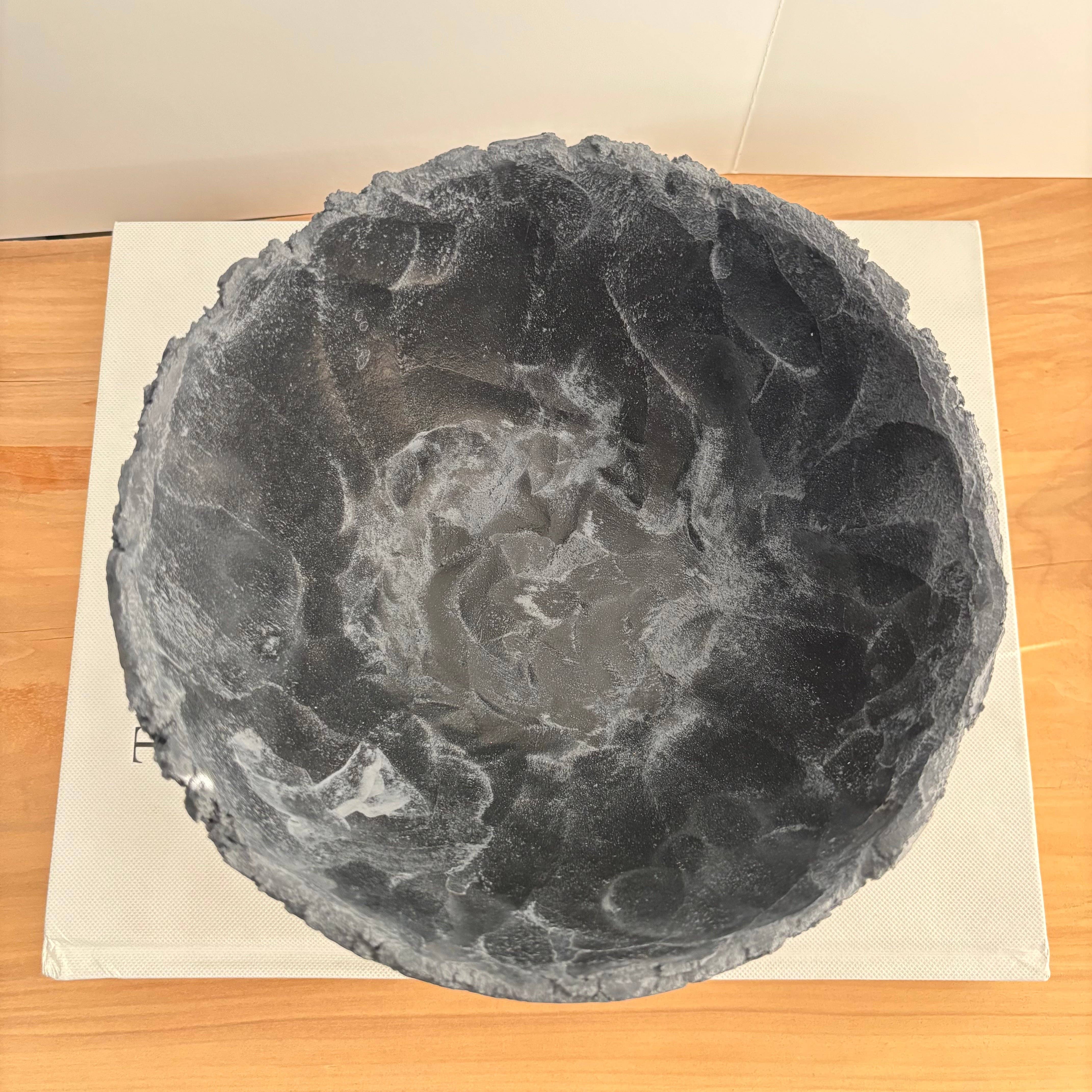 Fancy Concrete - Wholesale Decorative Plate/Dish/Bowl - Half Moon Bowl Pot 7" | Decorative Bowl | Rough Concrete Bowl12