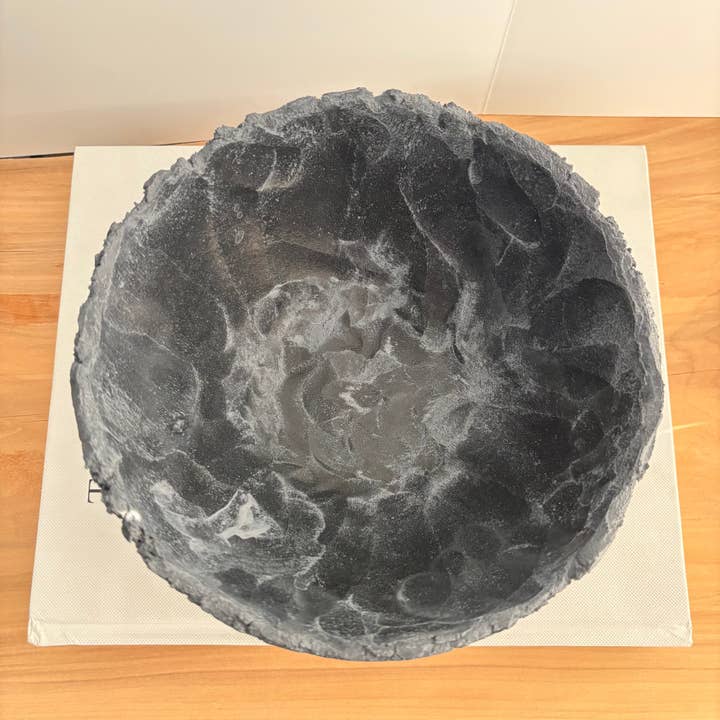 Fancy Concrete - Wholesale Decorative Plate/Dish/Bowl - Half Moon Bowl Pot 7" | Decorative Bowl | Rough Concrete Bowl12