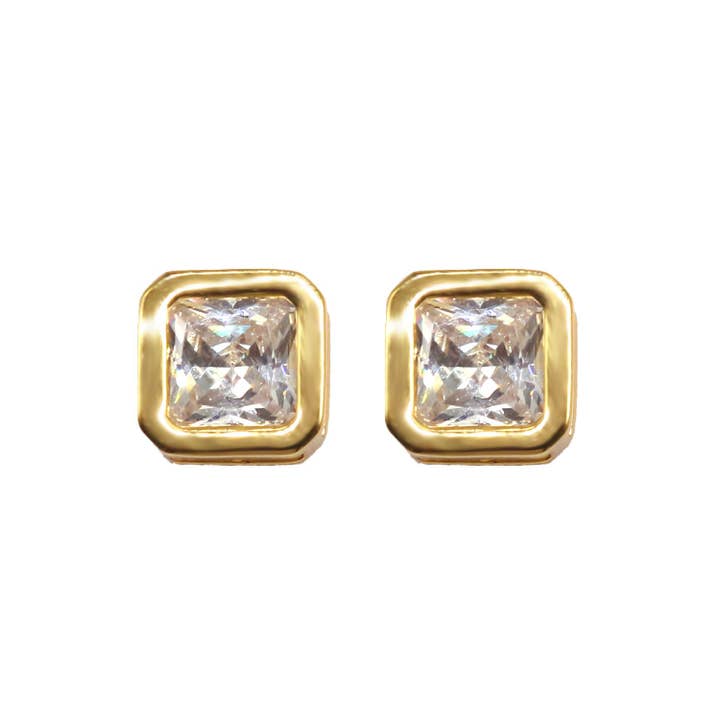 Revelari - Wholesale Stud/Post Earrings - Square Cubic Zirconia Stud Earrings1