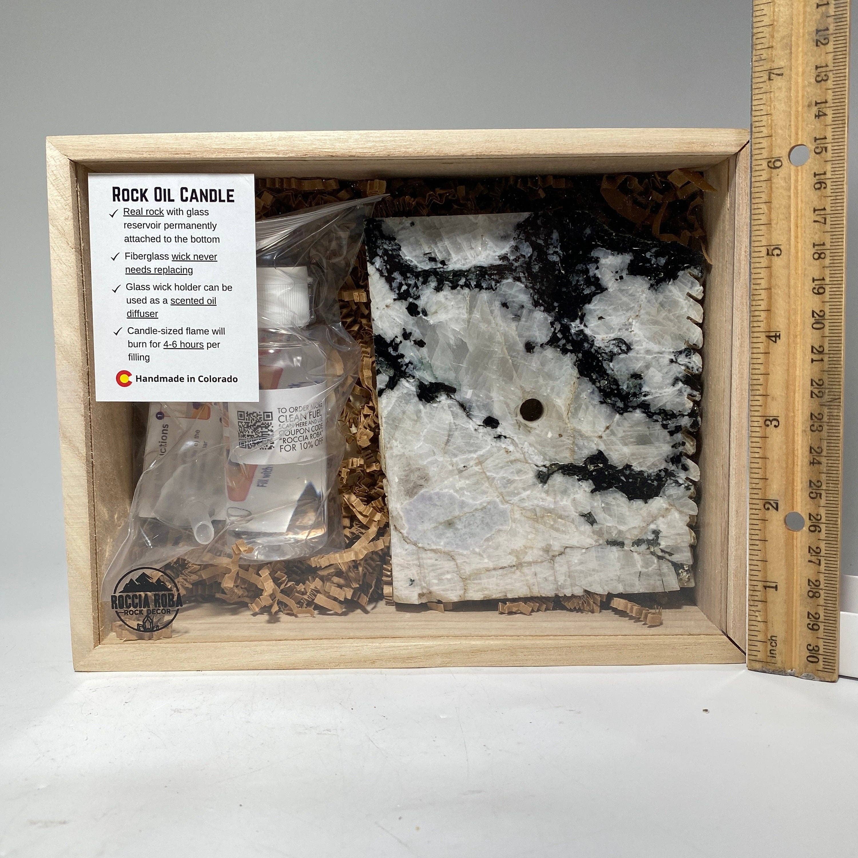 Roccia Roba - Wholesale Novelty Candle - Rock Candle gift box - rainbow moonstone7