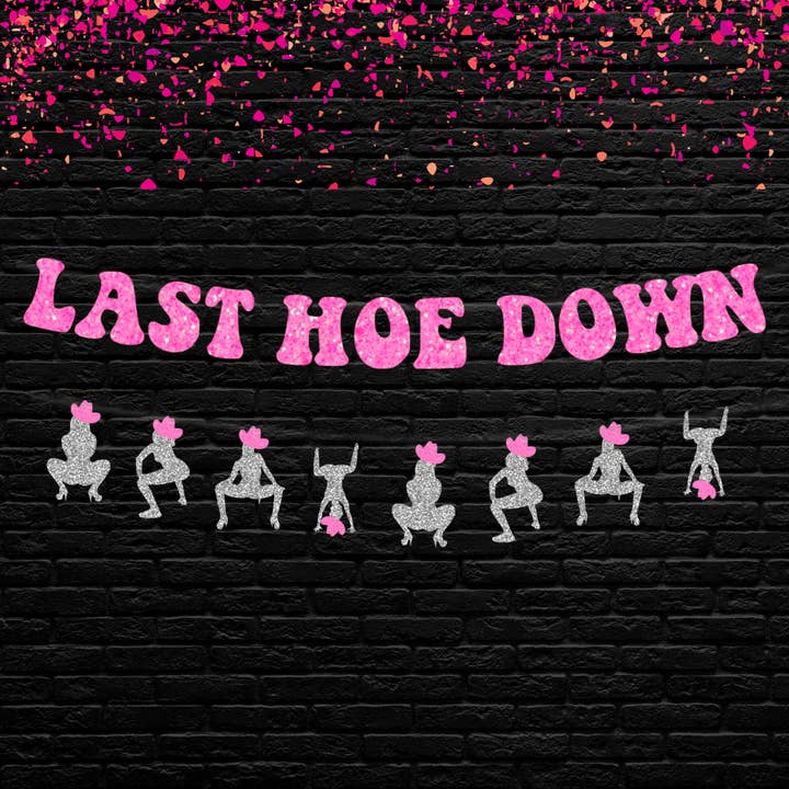 Last Hoe Down Bachelorette Banner for engroshandel hos Ninalem's Party