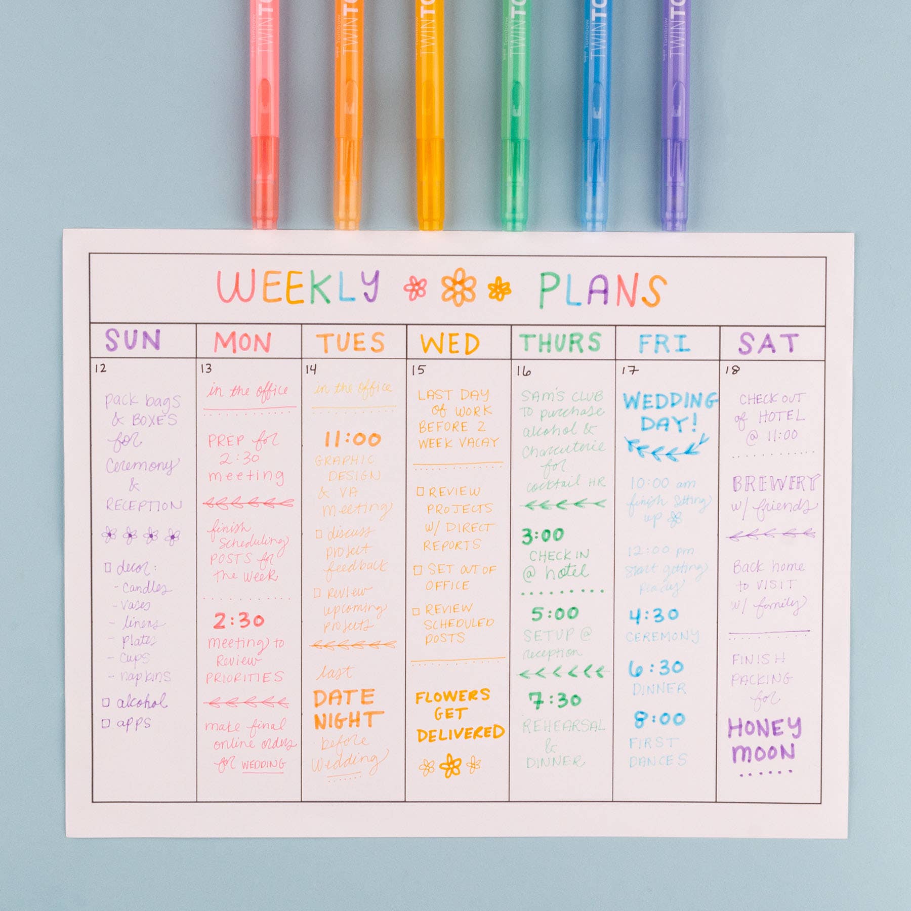 Tombow - Wholesale Marker - TwinTone Marker Set, 6-Pack Pastel5