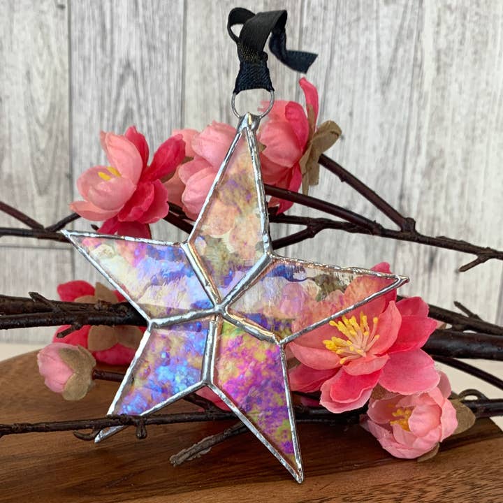 The Grandparent Gift Co. Inc. – wholesale Ornament – You + Shine: Warrior Handmade Stained Glass Star 7703