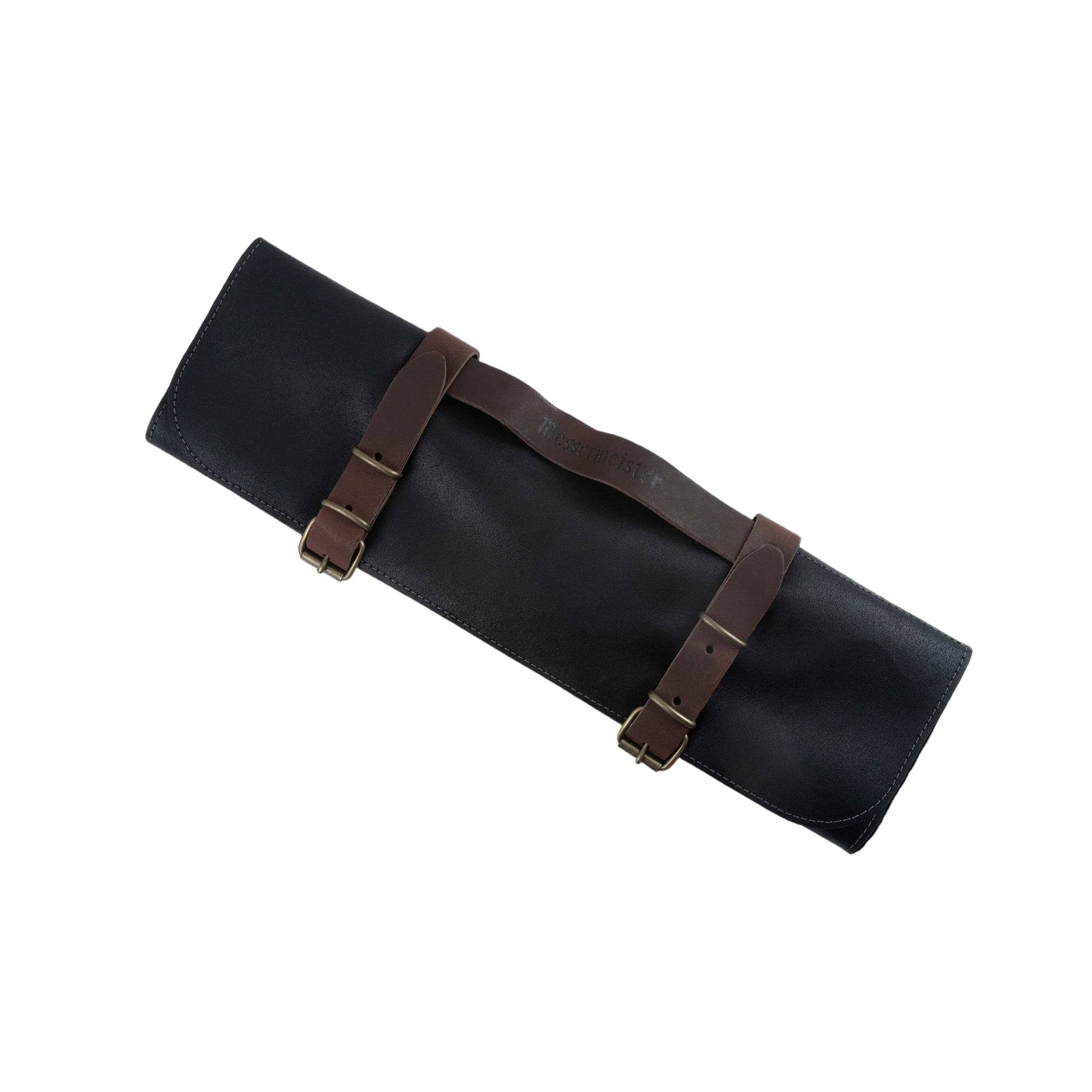 Messermeister - Wholesale Knife Storage - Vintage Leather Black Knife Roll - 7 Pocket4