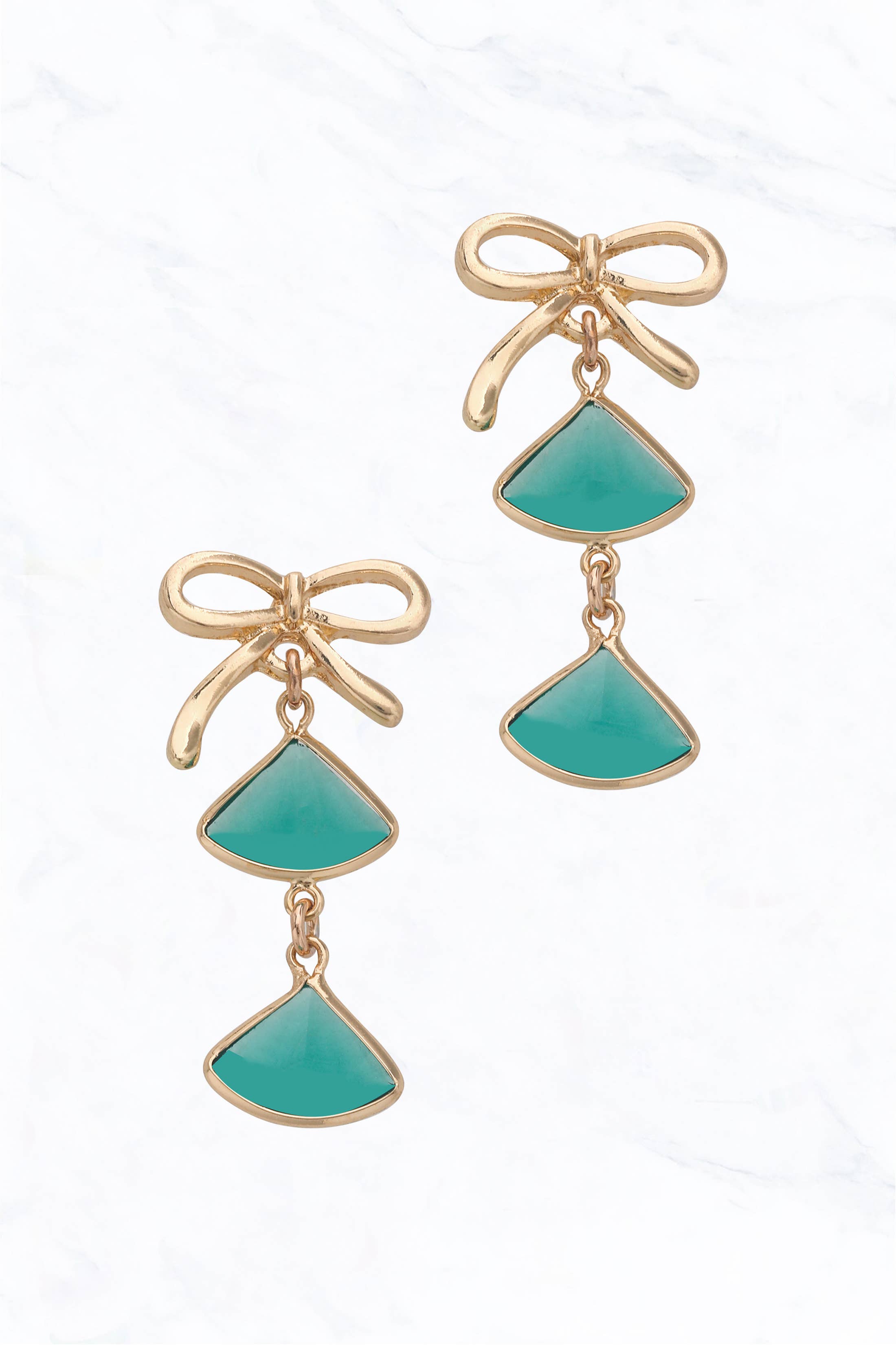 Suzie Q USA - Wholesale Clip-On Earrings - Bow With Color Beads Earring2