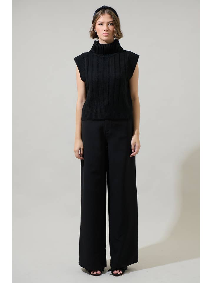 Sugarlips - Wholesale Knit Sweater - Women's - Anaya Turtle Neck Ribbed Sweater Top3