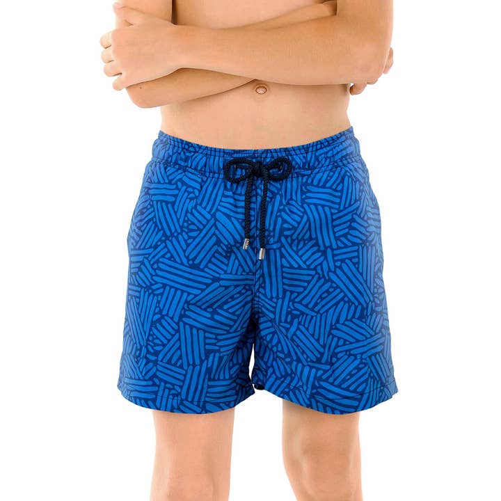 Boys Hybrid Swim & Play Shorts – Blue Lake for wholesale by CAPELLE MIAMI