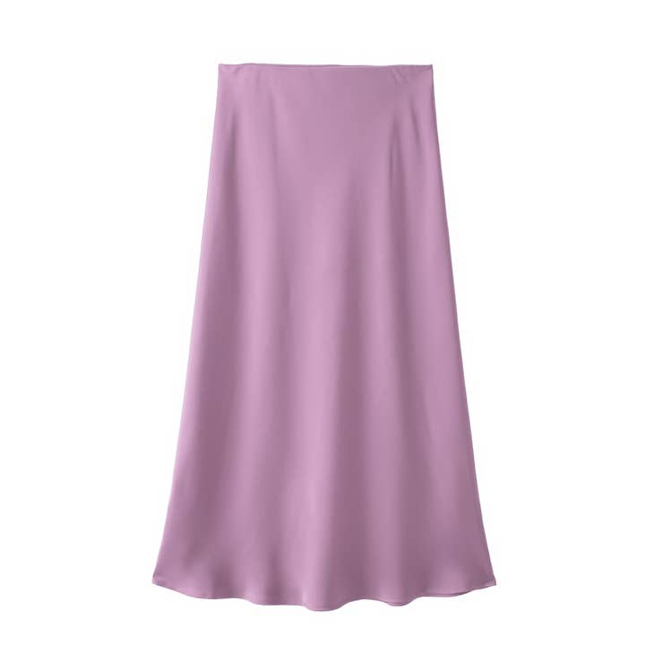 HIDDENBRAND - Wholesale Skirt - Women's - Office satin midi skirt 27 colors14