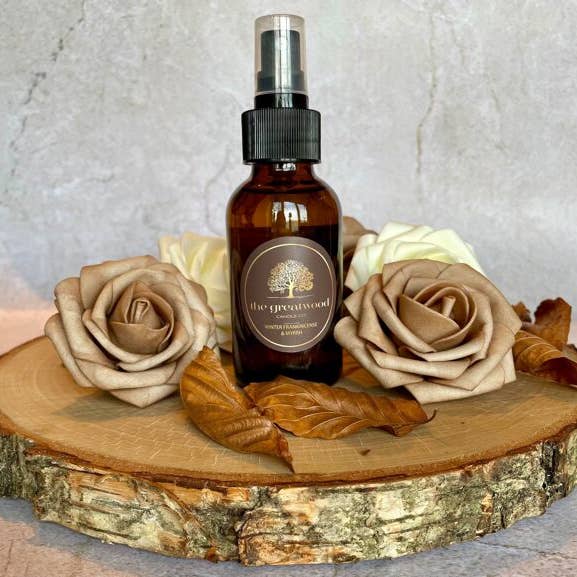 Winter Frankincense & Myrrh Room Spray for wholesale by The Greatwood Candle Co.