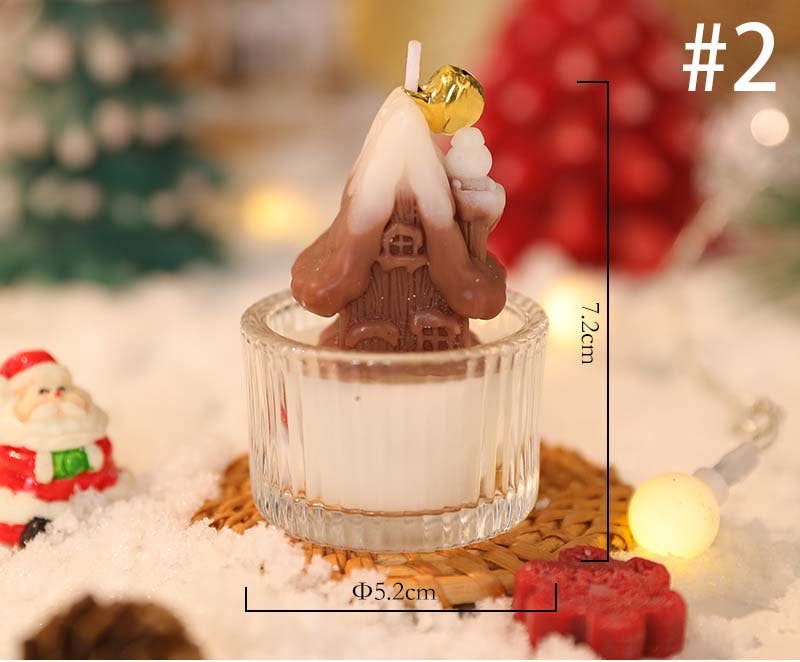 Candles Meta - Wholesale Novelty Candle - Christmas Tree Bear Glass Cup Atmosphere Scented Candle0