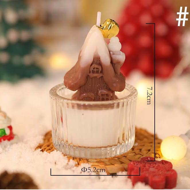 Candles Meta - Wholesale Novelty Candle - Christmas Tree Bear Glass Cup Atmosphere Scented Candle