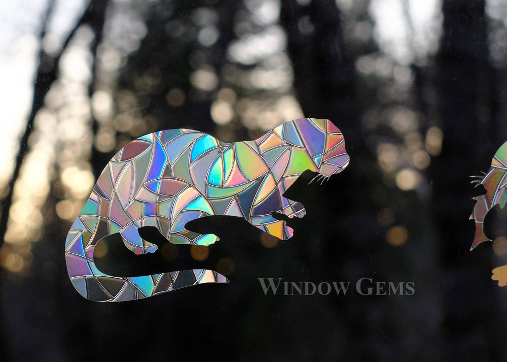 Window Gems - Wholesale Suncatcher - River Otter Window Clings - Bird Strike Prevention Decals3