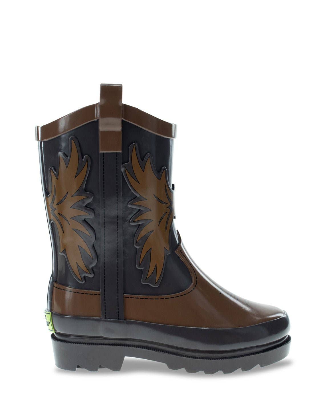 Kids Western Cowboy Rain Boot - Brown for wholesale on Faire0